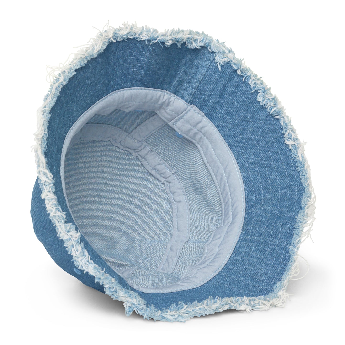 Holy Knit- Distressed Denim Bucket Hat