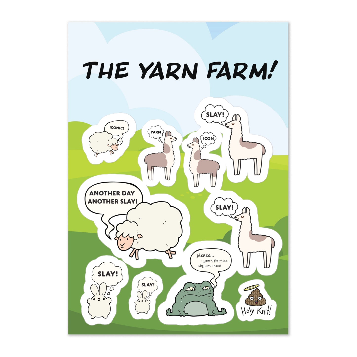 The Yarn Farm - Sticker Sheet